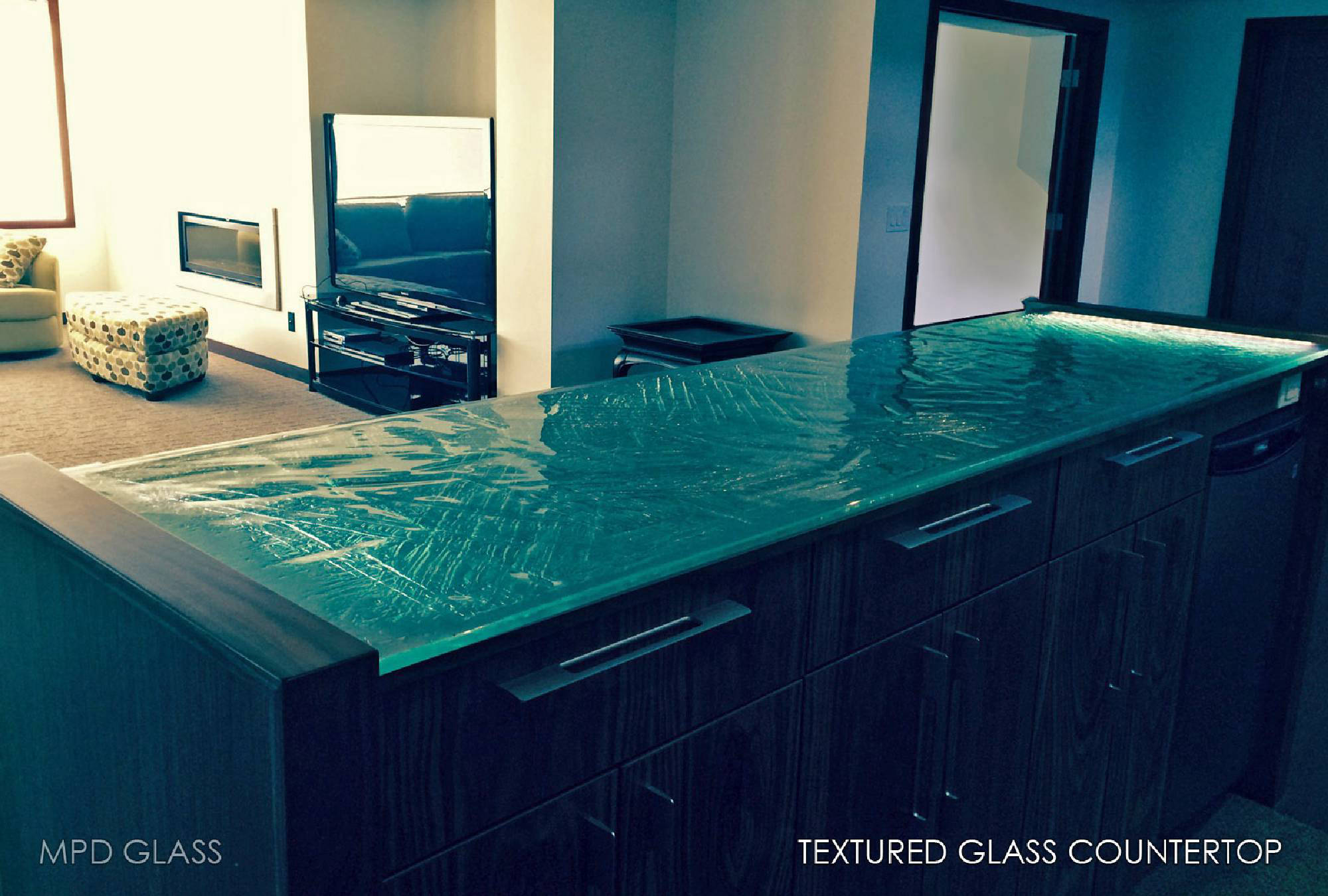 Textured Glass Counter